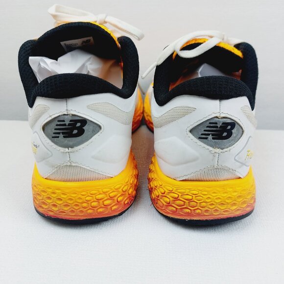 New Balance Men\'s White Yellow Fresh Foam Zante v2 Athletic Running Shoes Sz 10 main image 6